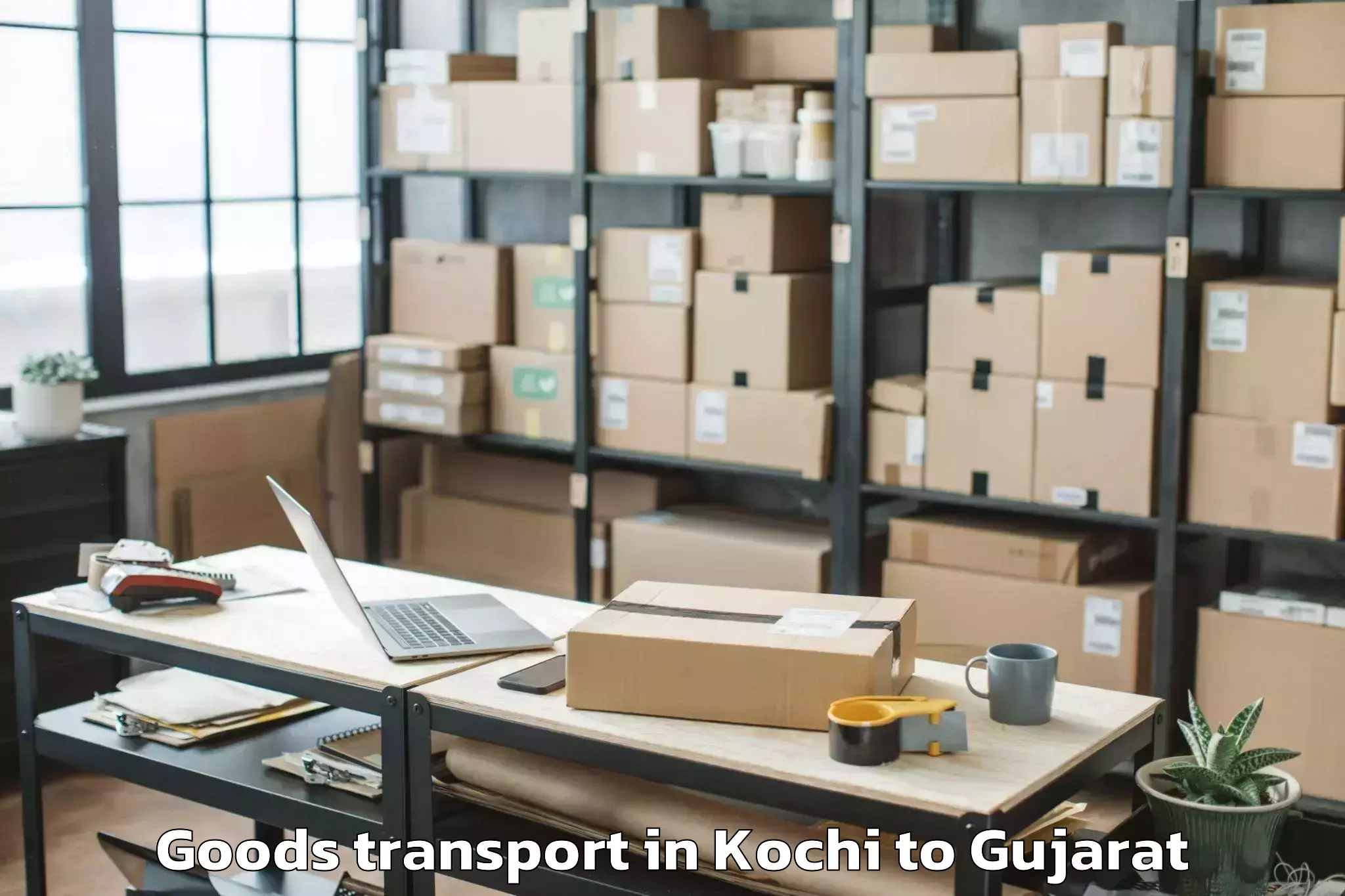 Kochi to Kundla Goods Transport Booking